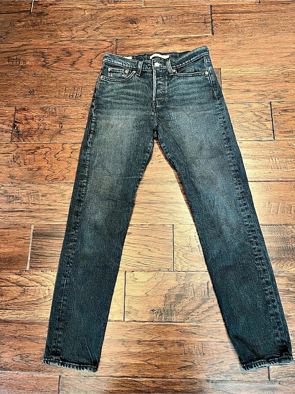 Levi's Wedgie Straight Jeans Black Waist 25